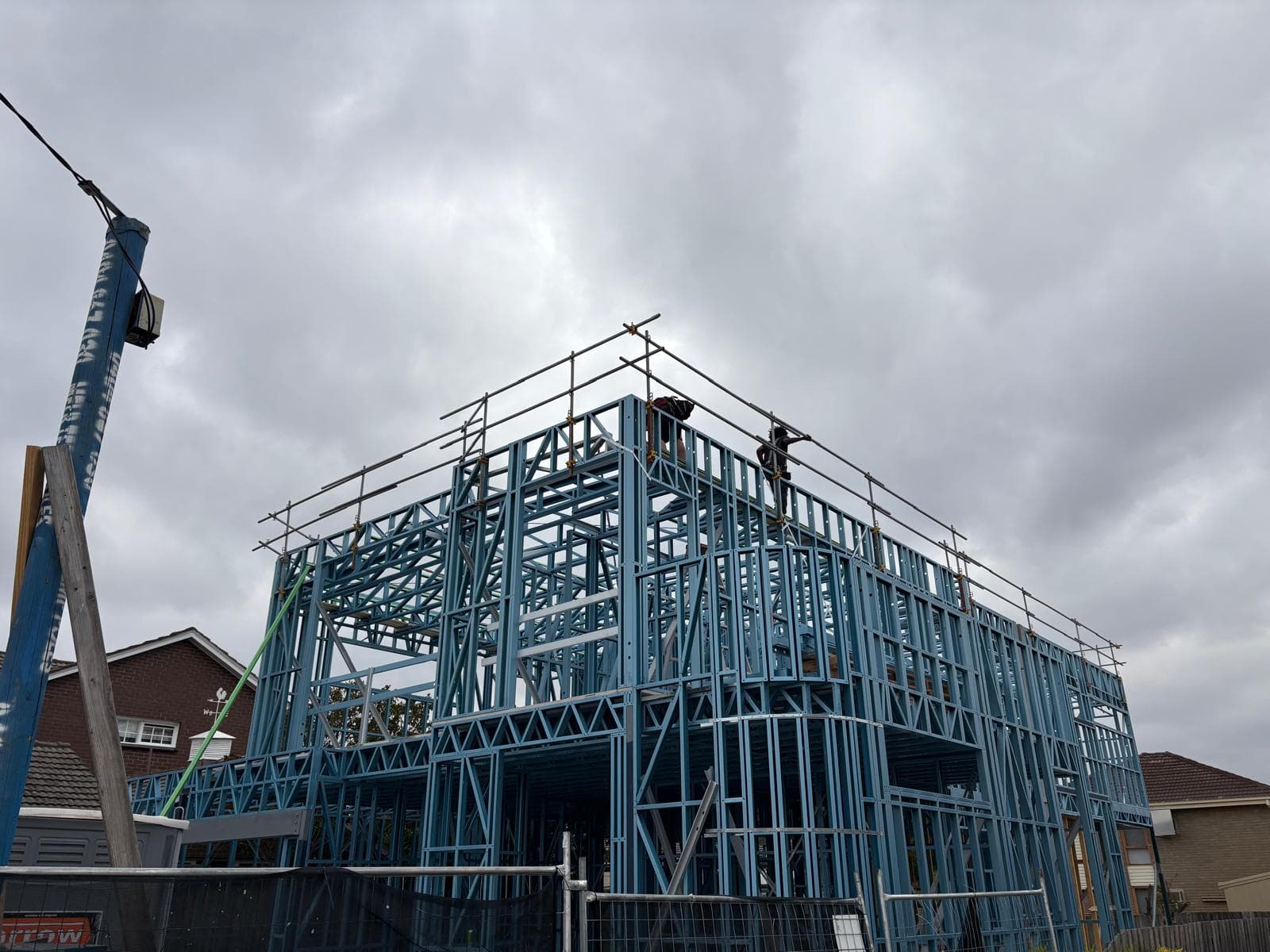 Construction Safety Blue Frame